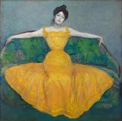 Dama de amarillo, 1899