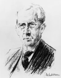 Arno Holz / Litografía de Max Liebermann
