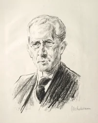 Arno Holz Mappe: Retrato de Arno Holz