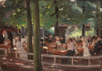 Jardín de cerveza en Laren, estudio, 1903