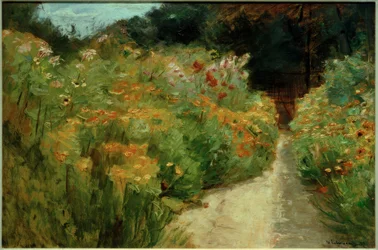 Plantas con flores en el jardín de Wannsee