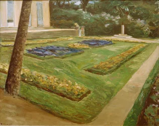 La terraza de flores en el jardín de Wannsee hacia el noroeste