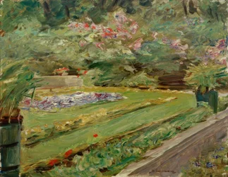 La terraza de flores en el jardín de Wannsee hacia el noroeste
