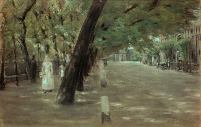 La avenida de la iglesia en St. Georg, Hamburgo
