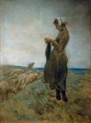Pastora holandesa (Pastora tejiendo)