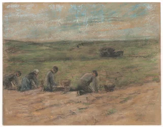 Cosechadores de patatas en Zandvoort, 1894