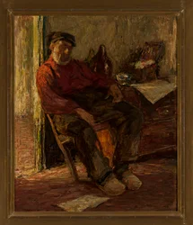 Hombre en un interior