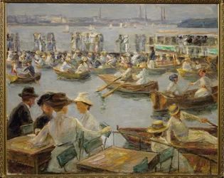 A orillas del Alster, Hamburgo (pintura sobre lienzo)
