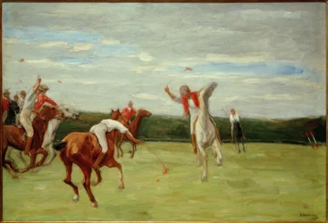 Jugadores de polo en el parque de Jenisch