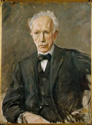 Retrato del compositor Richard Strauss (pintura sobre lienzo)