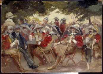 Regocijos (Jornada). Pintura de Max Liebermann (1847-1935), óleo sobre madera. Arte alemán, finales del siglo XIX-XX, impresionismo. Estado A. Museo Pushkin de Bellas Artes, Moscú.