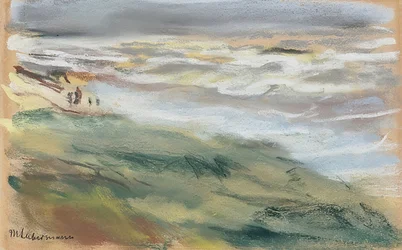 Paseantes en la playa de Noordwijk