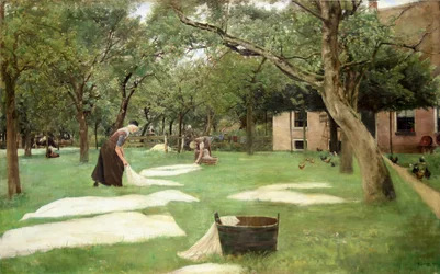 El blanqueo del lino, 1882