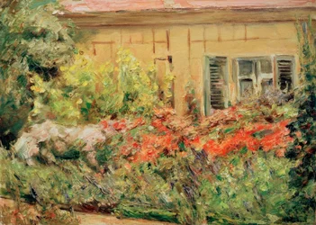 Jardín de Wannsee. Plantas perennes en la casita del jardinero hacia el norte