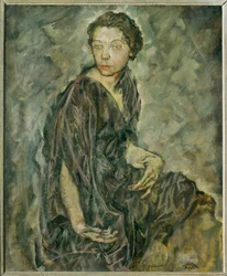 Actriz Tilla Durieux (pintura sobre lienzo)