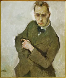 Compositor Anton von Webern (pintura sobre lienzo)
