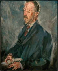 Max Oppenheimer, "Heinrich Mann" / Huile sur toile, 1912