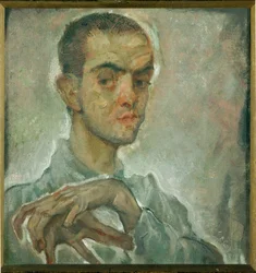 Pintor Egon Schiele (pintura sobre lienzo)