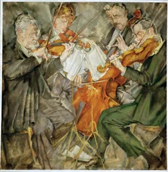 El famoso Cuarteto Rose. Arnold Roseâ€š, izquierda (Ã³leo sobre lienzo)