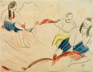 Tres bailarines (acróbatas)