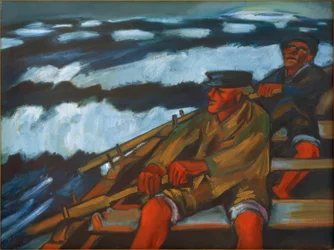 Pescador en un bote