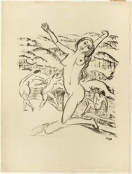Mujer arrodillada, exultante, de La oda de Samland