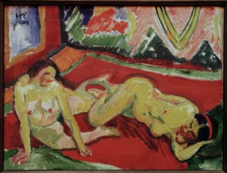 Dos desnudos femeninos en la habitación