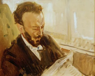 Francisco d’Andrade, leyendo el periódico