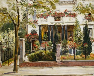 El jardín delantero de la Villa Steinbart en Berlín, 1911
