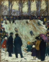 Pista de trineo en el Hofgarten de Düsseldorf