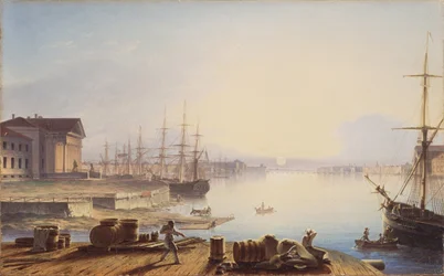 Amanecer sobre el Neva en San Petersburgo, 1830