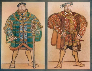 Diseños de vestuario para Enrique VIII Teatro De L