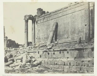 Baalbeck Héliopolis, Templo de Júpiter, Fachada Oriental, Siria, 1849-51, impreso en 1852