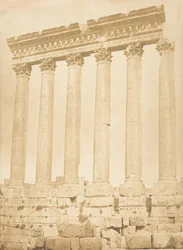 Columnata del Templo del Sol, en Baalbek Heliópolis, septiembre de 1850