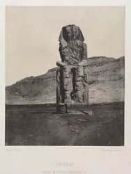 Monolito colosal de Amenhotep III, Gournah, 1849-1851