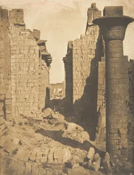Corte de los bubastitas y entrada a la Sala Hipóstila del palacio de Karnak, Tebas, 1849-50