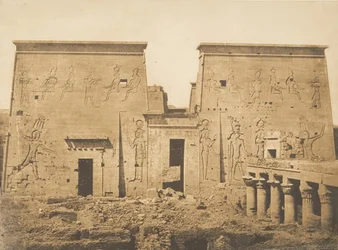 Dromos y pilones del gran templo de Isis, en Philae, 13 de abril de 1850
