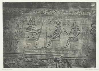 Gran Templo de Dendérah Teutyres, Esculturas de la Fachada Posterior, Alto Egipto, 1849-51