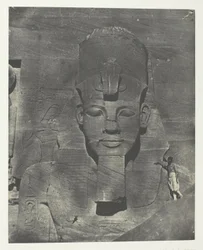 Ibsamboul, Colosse Médial (Enfoui) du Spéos de Phrè Nubie, Palestine et Syrie, lámina 106 del álbum "Egypte, Nubie, Palestine et Syrie" (1852).
