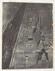 Ibsamboul, Colosse Oriental Du Grand Spéos De Phrè; Nubie, lámina 103 del álbum "Egypte, Nubie, Palestine et Syrie" (1852).