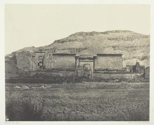Médinet-Habou, Vista General de las Ruinas, Tebas, 1849-51, impreso 1852