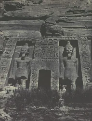 Nubia. Ibsamboul. Entrada del Speos de Hathor, 1850
