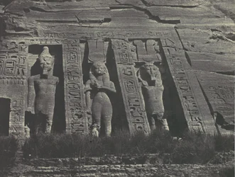 Nubia. Ibsamboul. Parte septentrional del Speos de Hathor, 1850