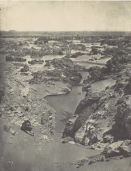Nubie. Vista aérea de la Segunda Catarata, 1850