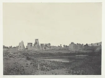 Palacio de Karnak, Propileos del Sur, Tebas, 184951, impreso en 1852