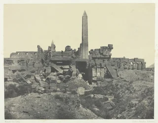 Palacio de Karnak, Santuario de Granito y Sala Hipóstila, Tebas, 1849-51, impreso 1852