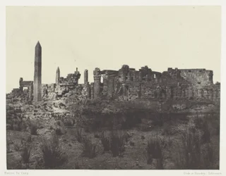 Palacio de Karnak, Vista General de las Ruinas, Tomada al Norte; Tebas