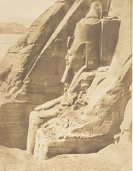 Perfil del Coloso oriental del Speos de Phré, en Abousembil Retrato de Ramsés II, 29 de marzo de 1850
