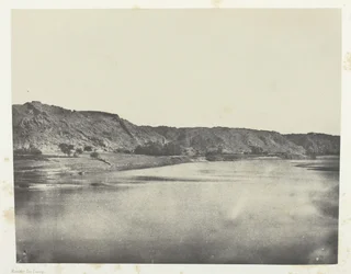 Rive Orientale du Nil Village de Bab, Vue Prise au Sud Philoe, Nubie, 1849-1851, impreso en 1852