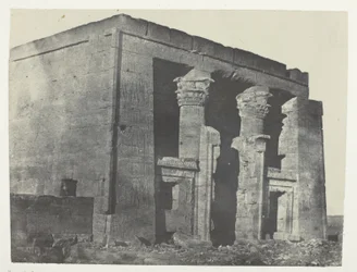Templo de Dakkeh, Naos; Nubia, lámina 95 del álbum "Egypte, Nubie, Palestine et Syrie" (1852)